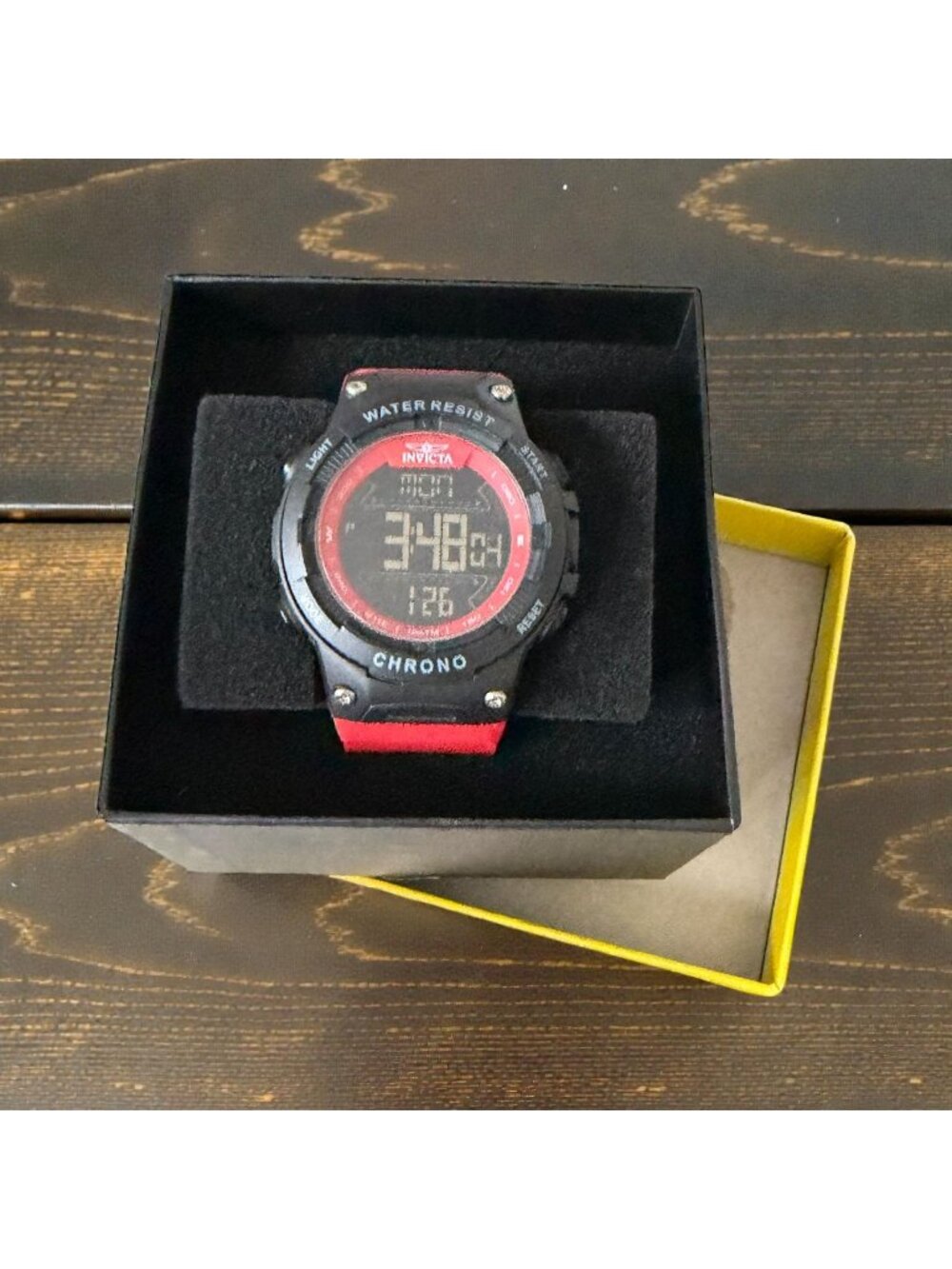 INVICTA Men's 47528 Red Racing Digital Chronograph 52mm Watch NEW NIB